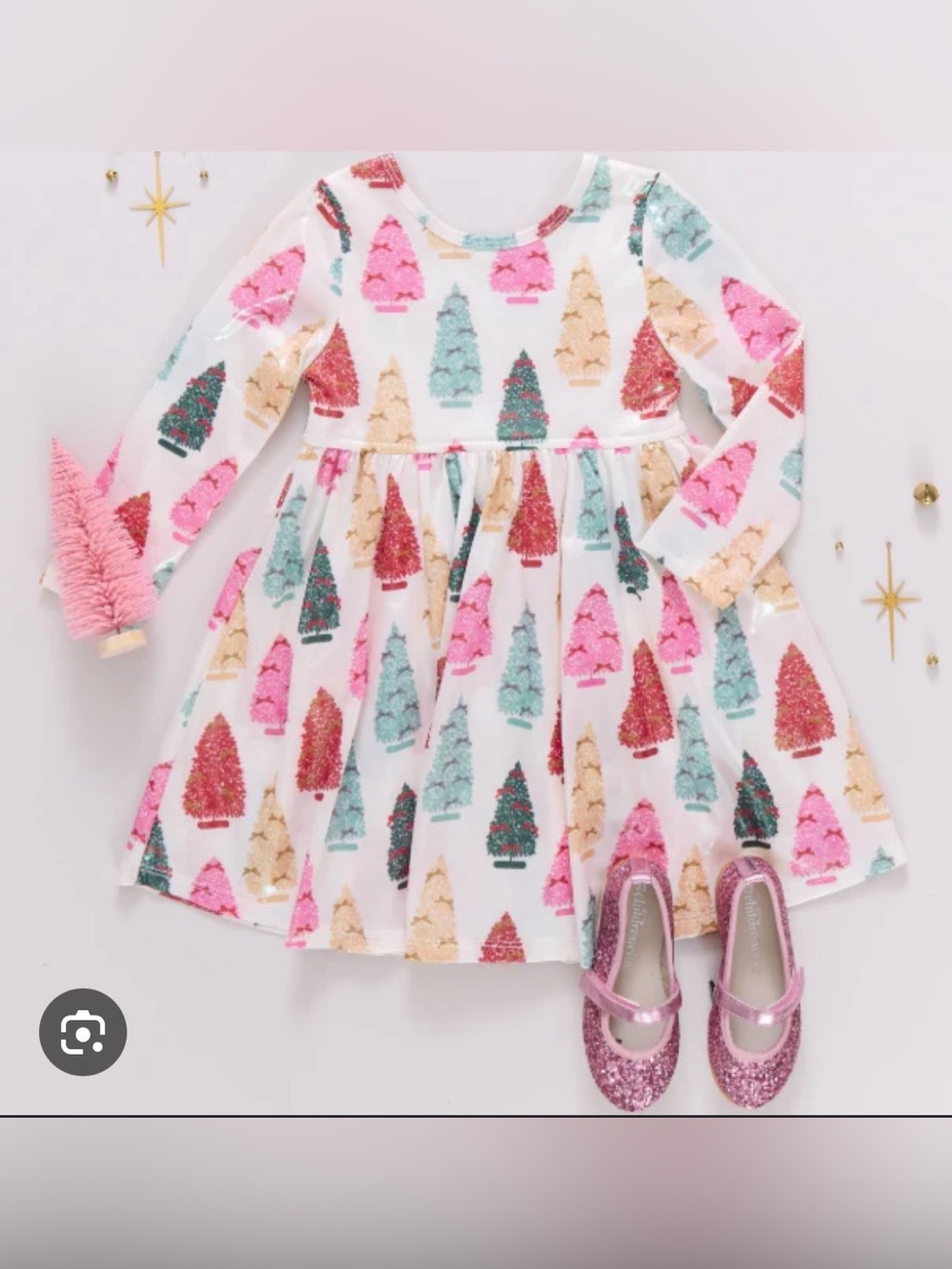 Pink Chicken Steph Lame Dress in Bottle Brush